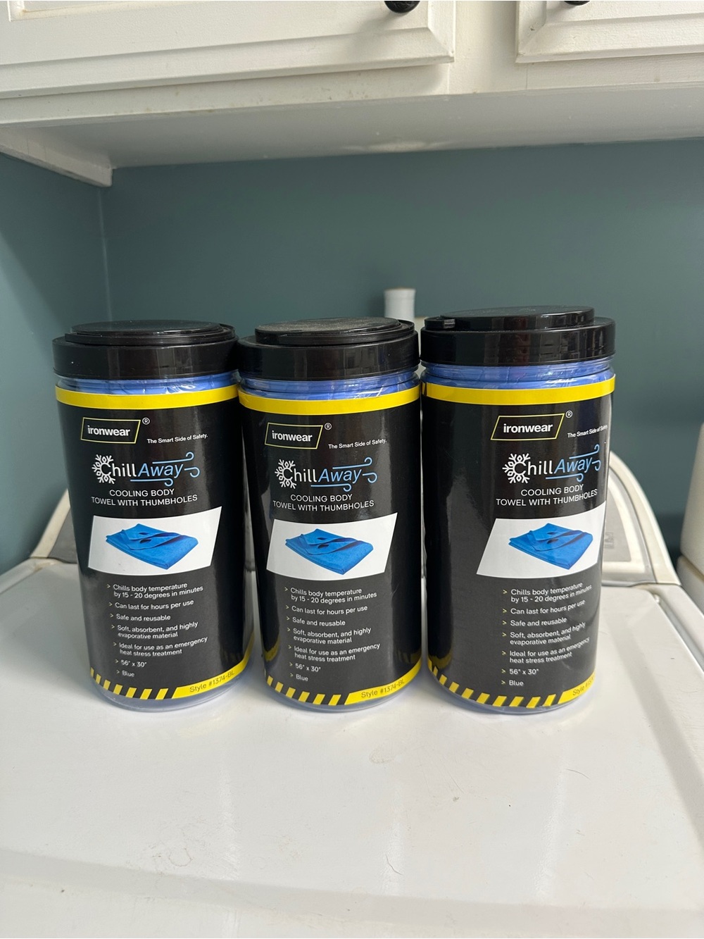 Ironwear ChillAway Instant Cooling Towel - Blue $25 for all or $10 each